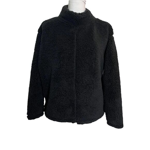 Summersalt Cozy High Pile Eco‎ Fleece Sweater Pullover Black Size M 0 - Picture 1 of 11